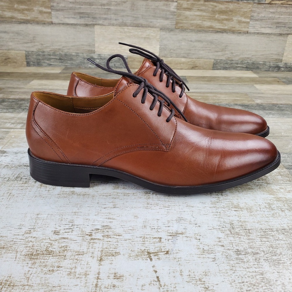 Cole Haan Hawthorne Mens Oxfords Shoes Sz 12 Brown Leather Lace-Up Plain Toe